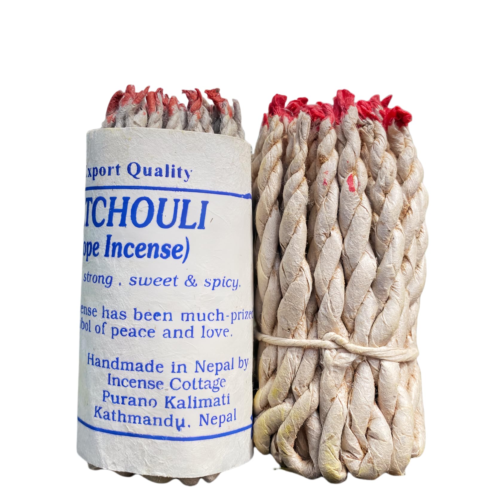 Fay Bless Handmade Rope Incense from Nepal 2 Bundles (Patchouli)