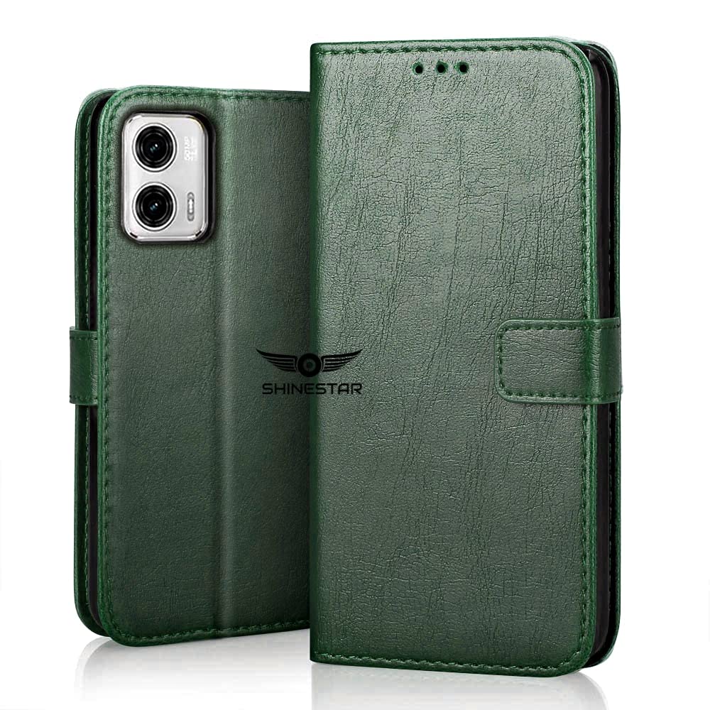 SHINESTAR Motorola G73 5G Flip Back Cover | PU Leather Flip Cover Wallet Case with TPU Silicone Case Back Cover for Motorola Moto G73 5G - Unique Green (B0C17S5TR5) Amazon Price History, Amazon Price Tracker
