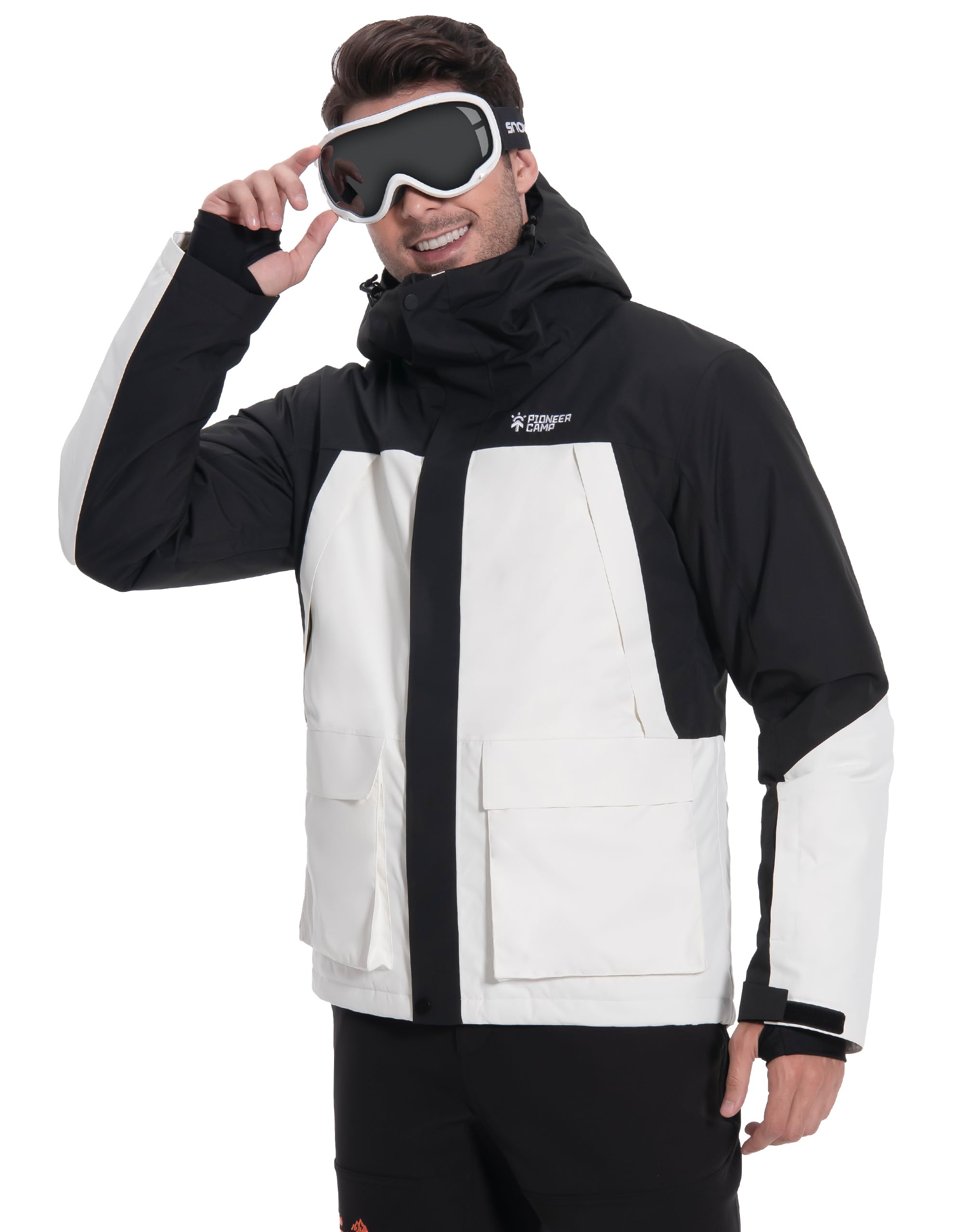 Pioneer Camp Giacca da sci con RECCO® REFLEKTOR impermeabile da uomo Giacca da snowboard antivento Giacca invernale calda da esterno con cappuccio