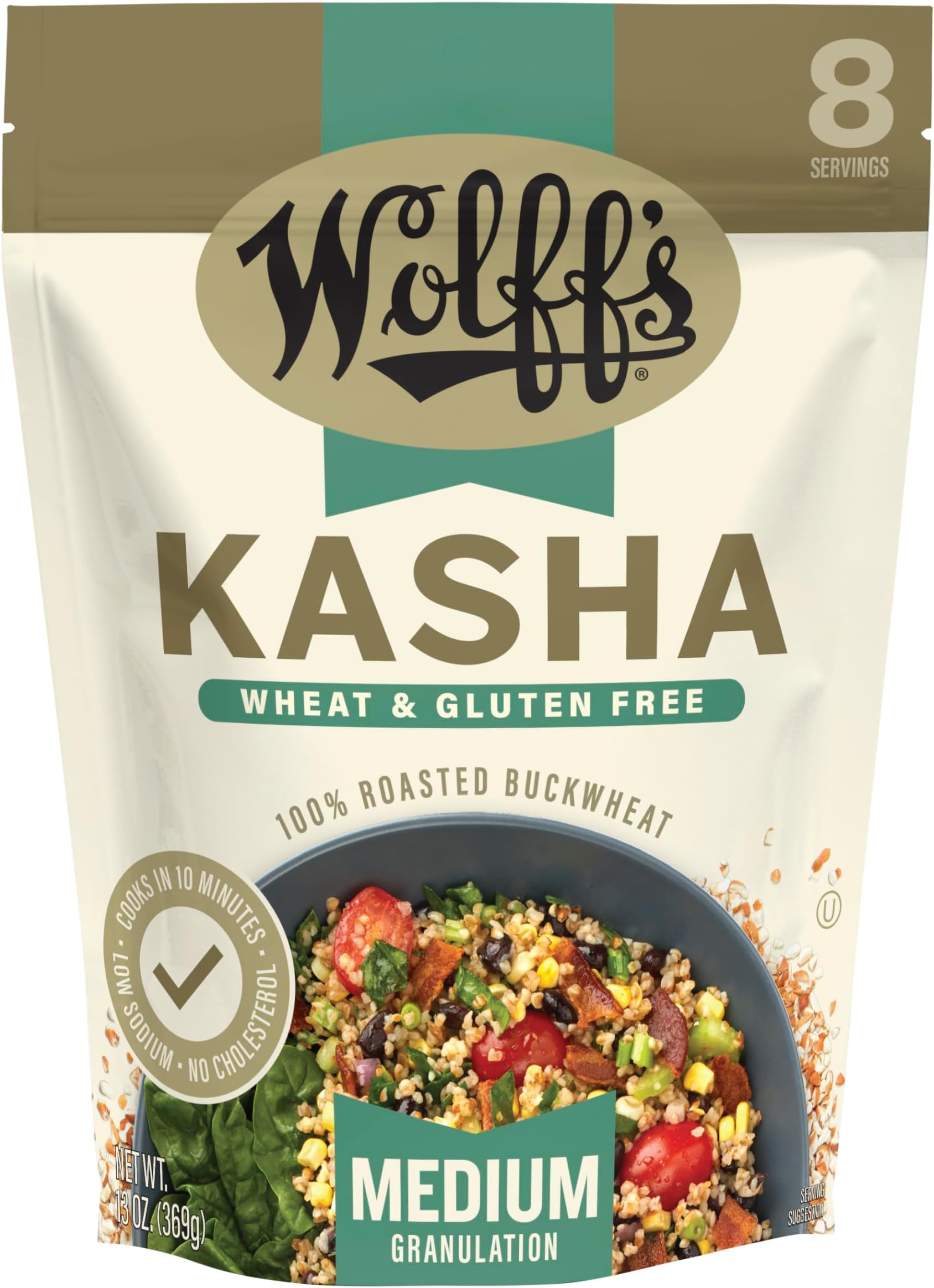 Wolff's Kasha (Medium Granulation) - 100% Roasted Buckwheat