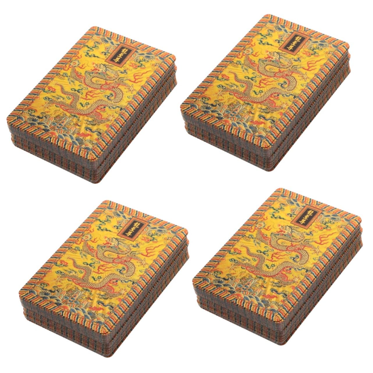 ibasenice 4confezioni Carte Da Poker Placcate Oro Resistenti All Di Giochi Per Feste e Intrattenimento Per Tavoli Da Poker e Attività Sociali