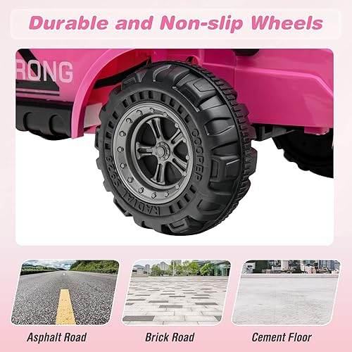 Vista 27 de OLAKIDS Auto de 12 V, 2 en 1 barredora de calle para niños, vehículo eléctrico con control remoto, cepillos de limpieza giratorios, cubos de basura