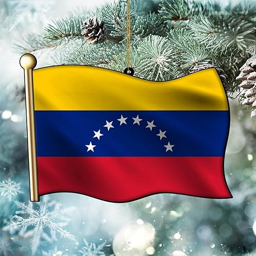 Vista 99 de Adorno acrílico de Navidad de Filipinas, decoración de árbol de Navidad, adorno de Navidad nacional para niños, bandera de Filipinas, banderas