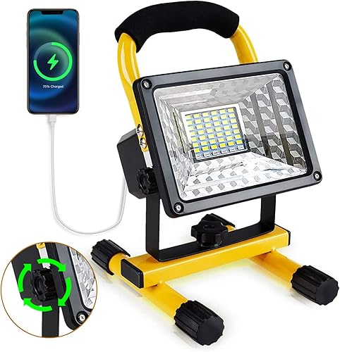 Miniatura 1 de 30 W 36 LED Lanfu - Focos LED portátiles para trabajo al aire libre, camping, pesca, reparación de iluminación, baterías de litio recargables