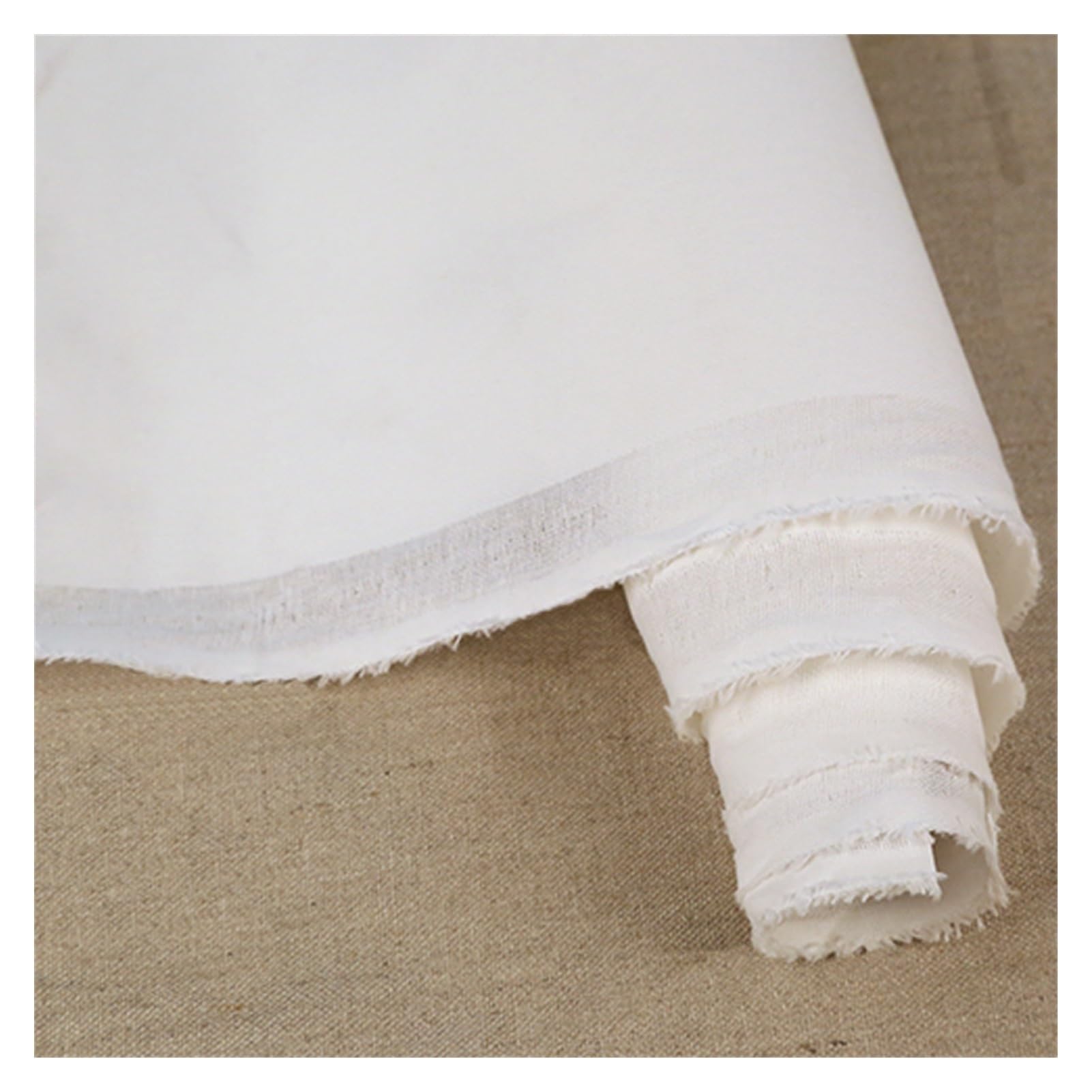 LEFAH Rouleau de Toile Vierge Toile de Peinture en Coton Blanc Brillant de 10 m de Long Peindre lot (Color : 48cm Wide)