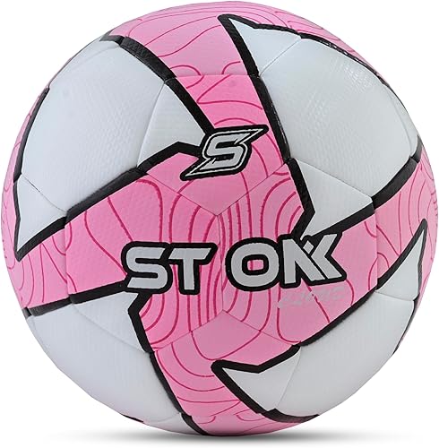 Stonik - Balón de fútbol tamaño 5  Fútbol de entrenamiento y partido de poliuretano duradero, pelota texturizada resistente al agua para todo tipo