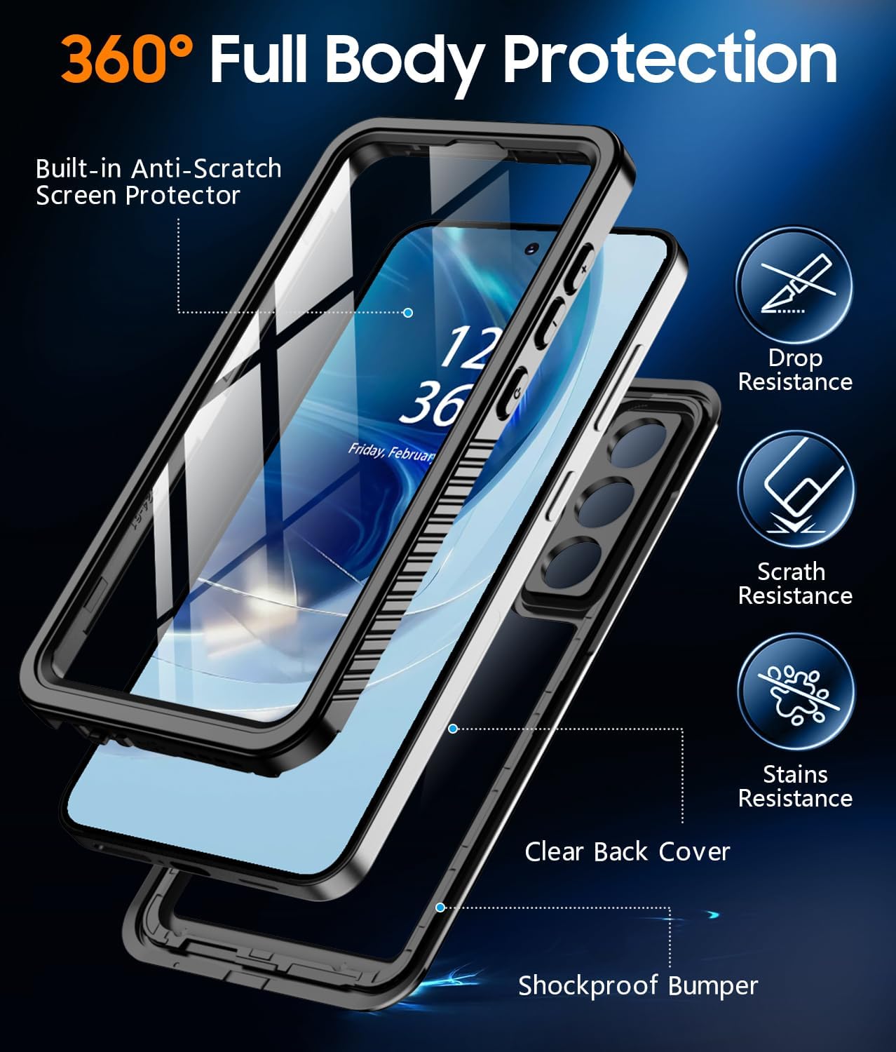 Oneagle for Samsung Galaxy S25 Plus Case Waterproof [Fit for MagSafe], [Built-in Screen Protector & Lens Protector] [IP68 Underwater] Full Body 12FT Military Grade Shockproof S25+ Plus Phone Case 6.7"
