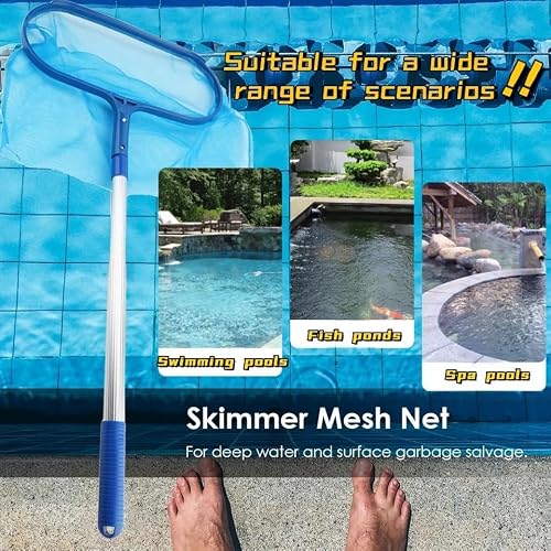 Miniatura 5 de Red Para Piscina Limpiar,190cm Recoge Hojas Para Piscinas,Red De Piscina Con Poste Telescópico,Recogehojas Con Pértiga Telescópica,Red De Piscina,Red De Hojas,Malla Fina Piscina