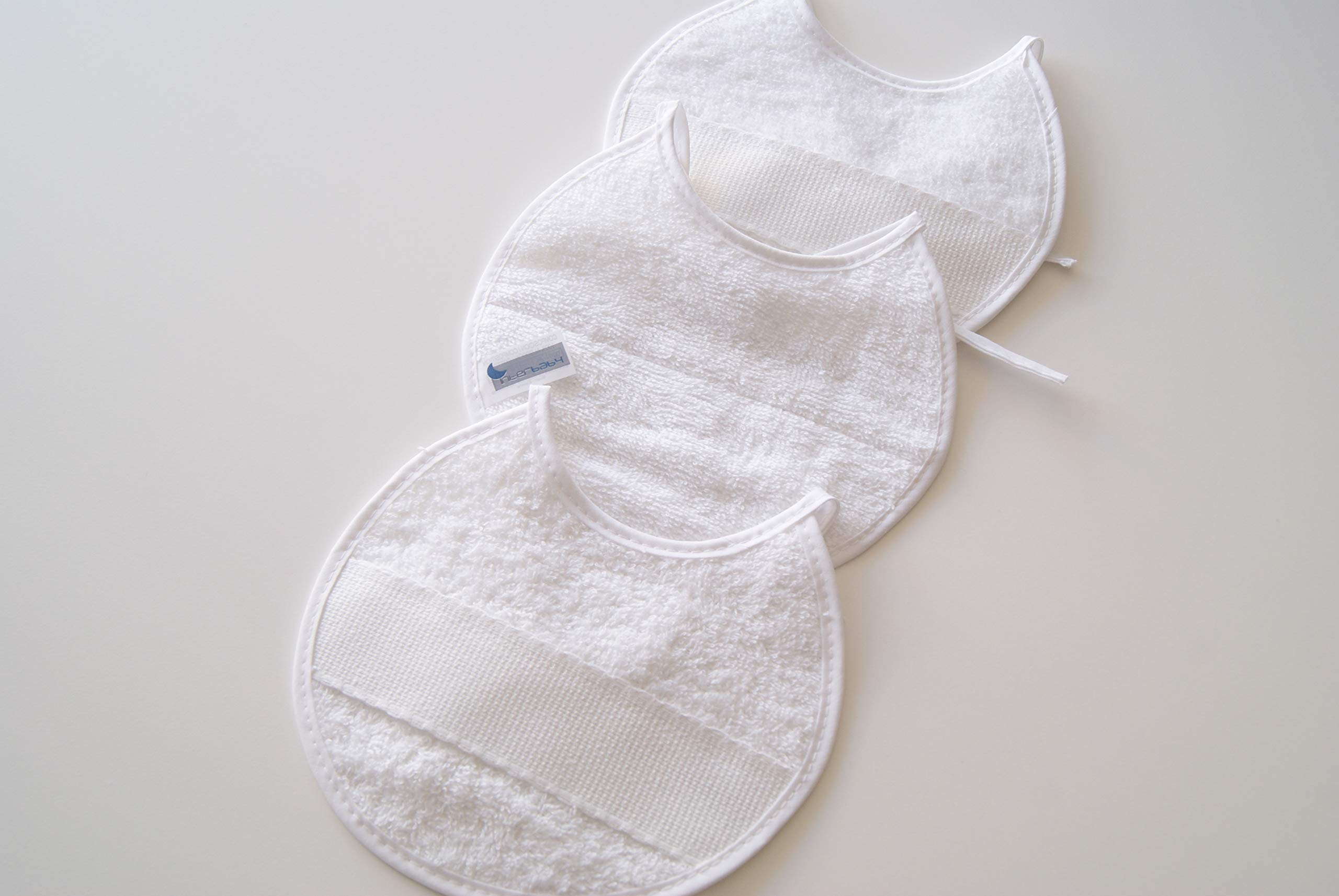 Interbaby 00040 - Pack de 12 baberos de punto de cruz 20x20, unisex