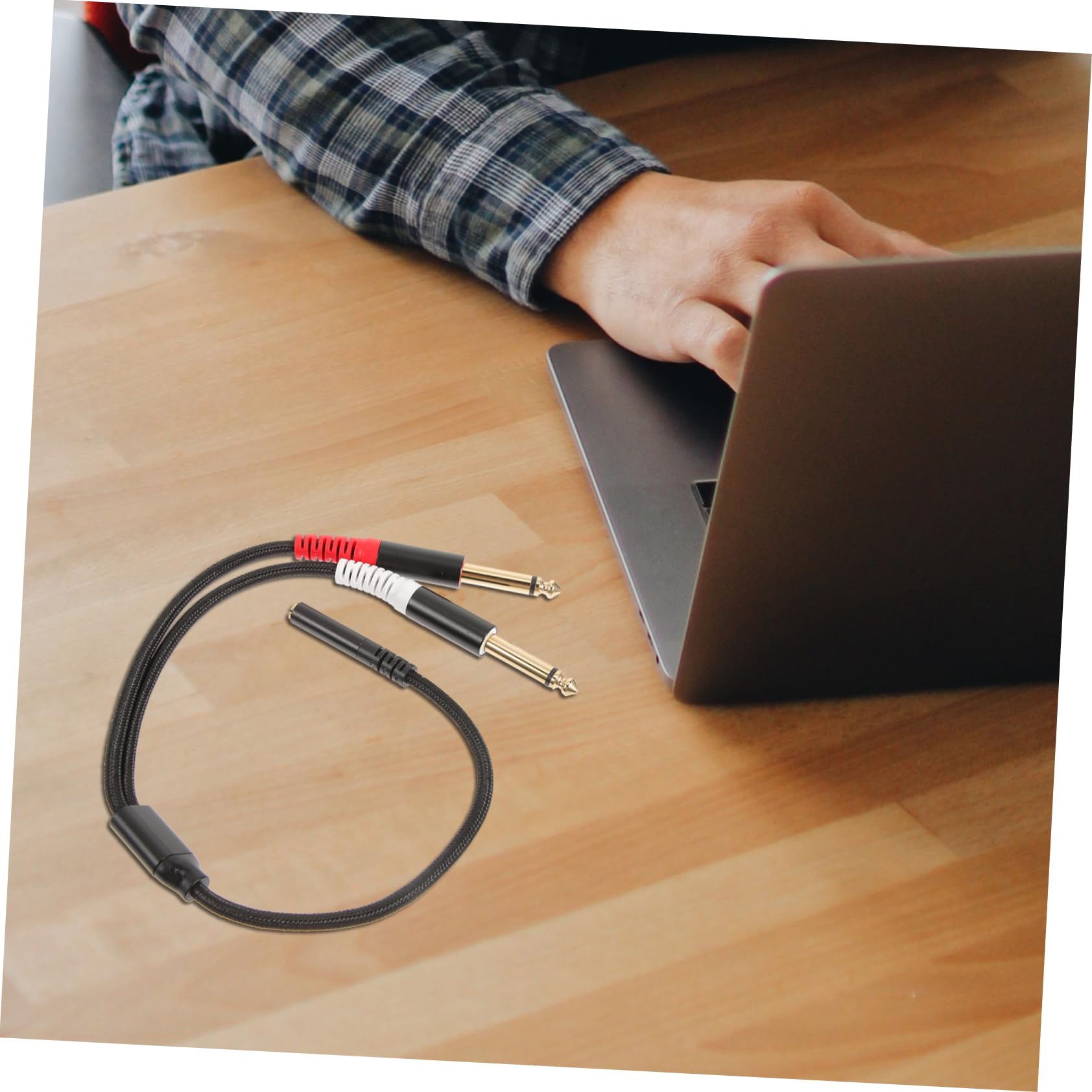 HOMSFOU 5pezzi Audio Cable Splitter Femmina Doppio Maschio Adattatore Audio Per Mixer e Chitarre Riduzione Del Segnale Alta Fedeltà