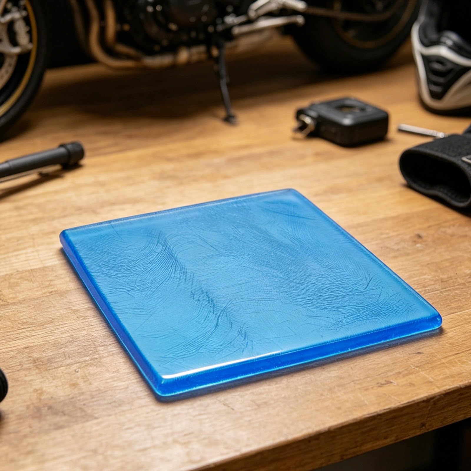Operitacx Copertura per Sella Moto in Pu Blu, Imbottitura Leggera Gel per Assorbire Pressione, per Moto da Cross e Strade Extraurbane in Stagione Calda