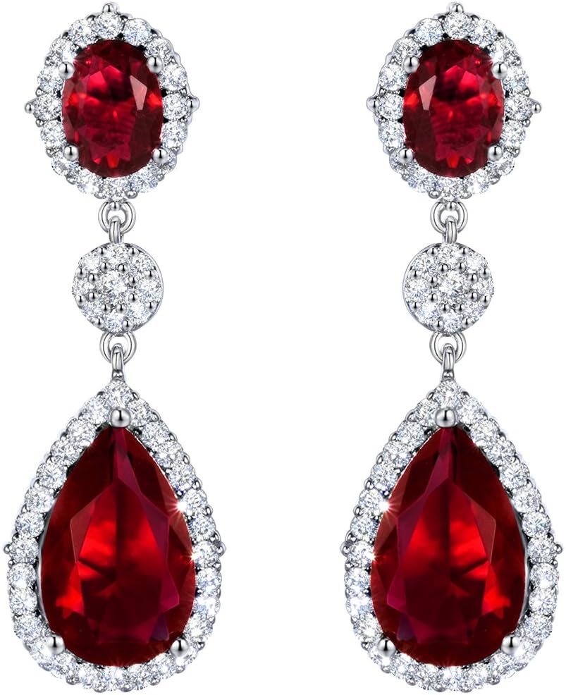 SELOVO Teardrop Drop Dangle Earrings Silver Tone Party Jewelry