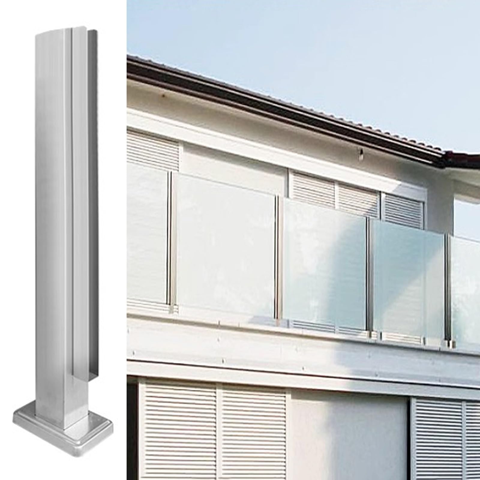 Poteaux de balustrade pour verre haute résistance et rampes d'escalier intérieur