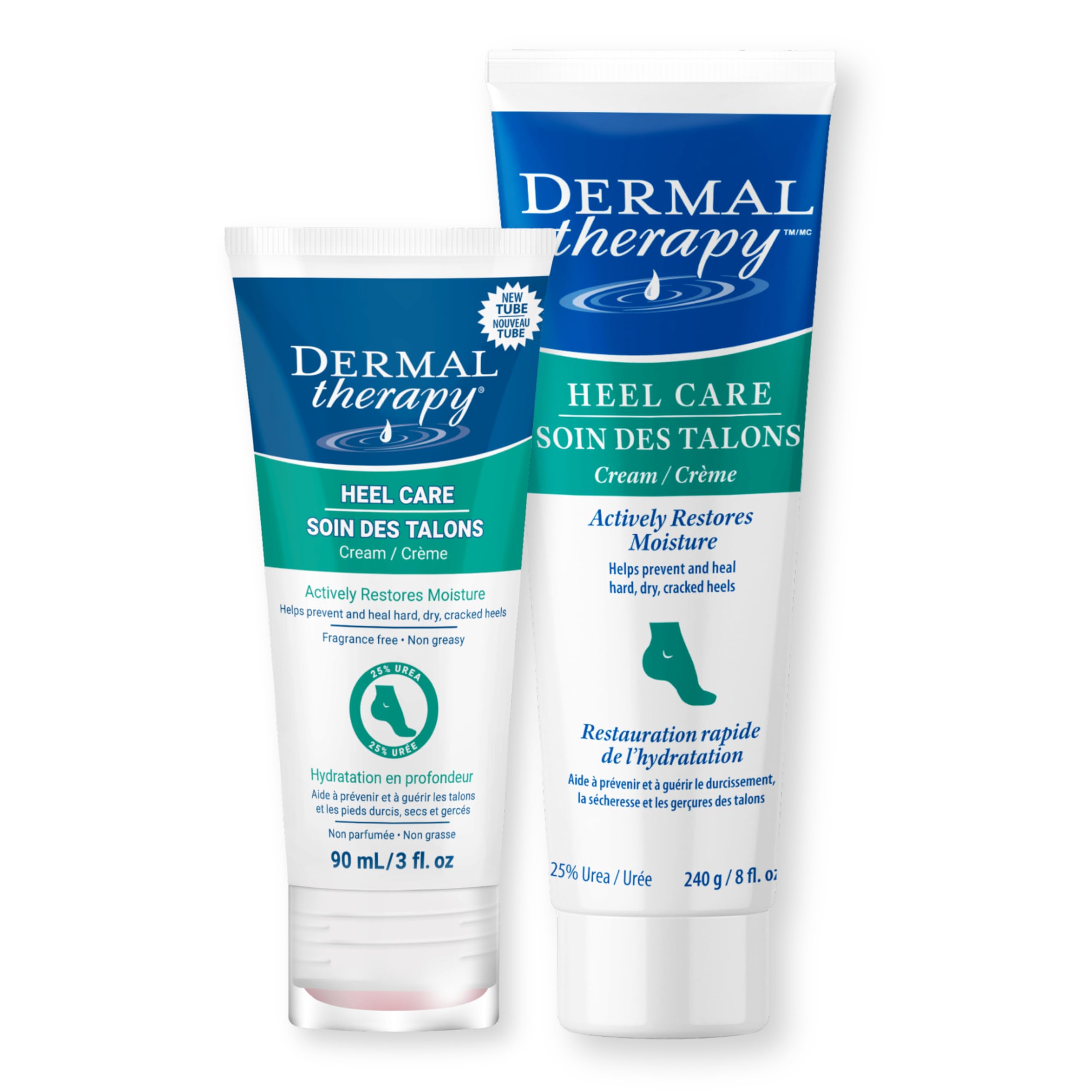Dermal Therapy 1 oz Foot Cream for Dry Cracked Feet - Urea Cream, Foot Lotion, Heel Cream, and Humectant Moisturizer with Alpha Hydroxy Acids
