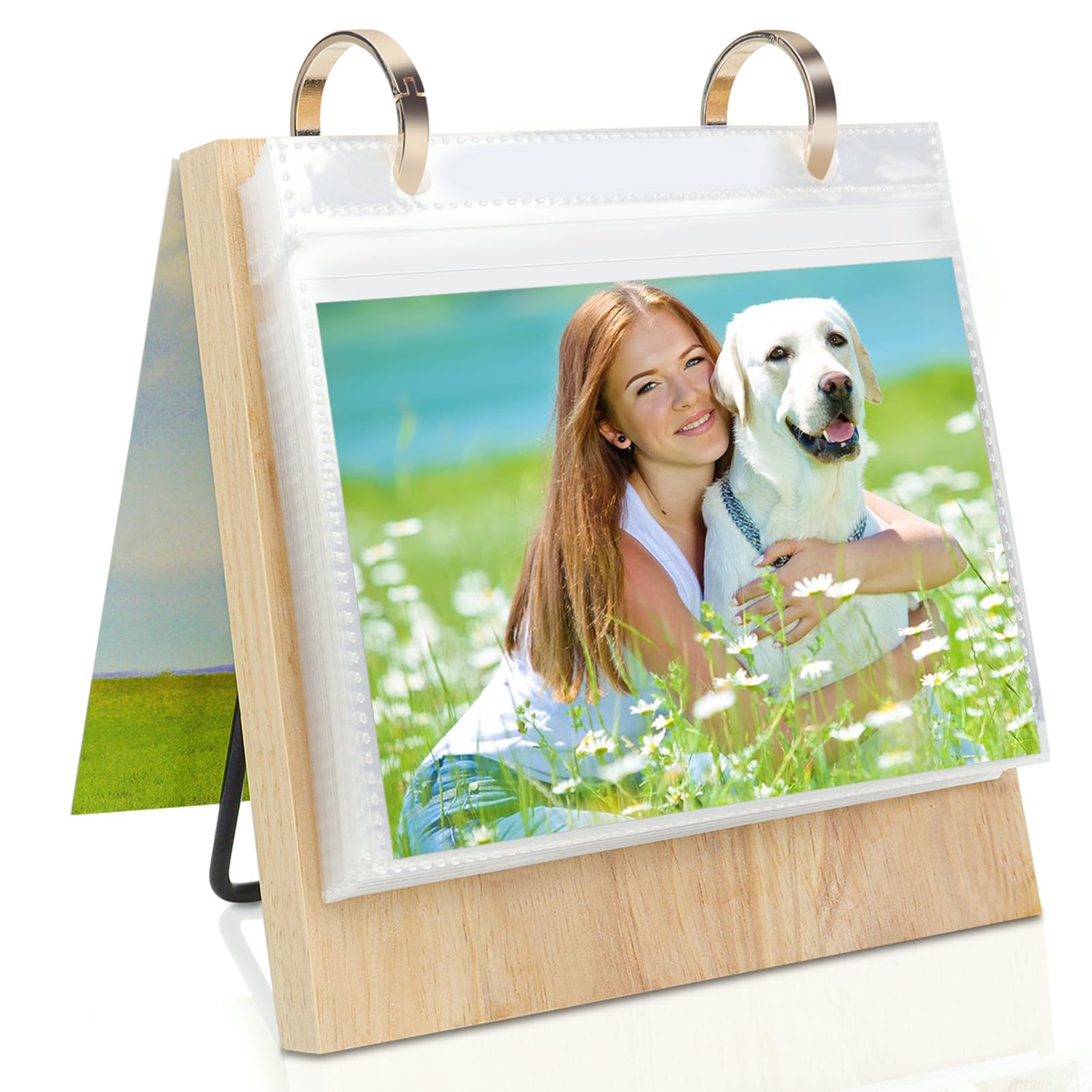 Amazon.com: 4x6 Desktop Flip Photo Album on Stand 4x6 Standing