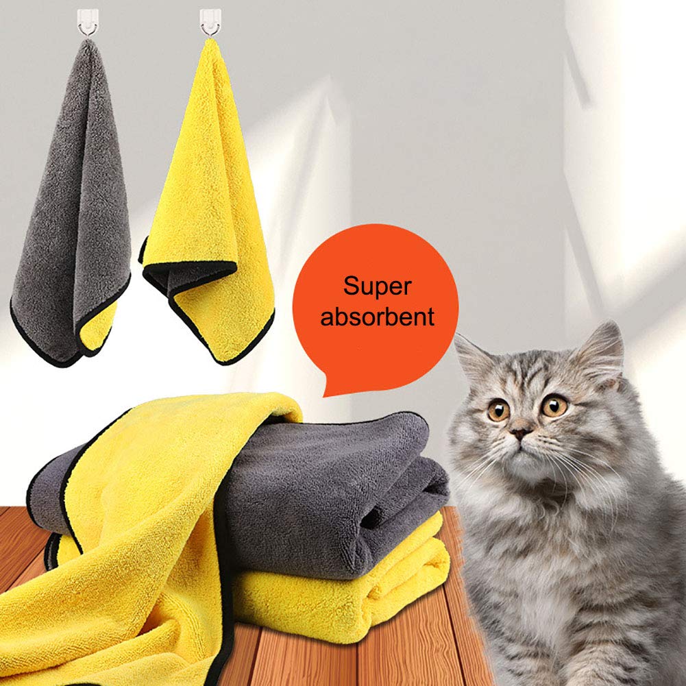 Warm Haustierhandtuch für Hunde Katzen, Hundehandtuch, Weich Hunde Bademantel Handtuch Microfiber Schnelltrocknend