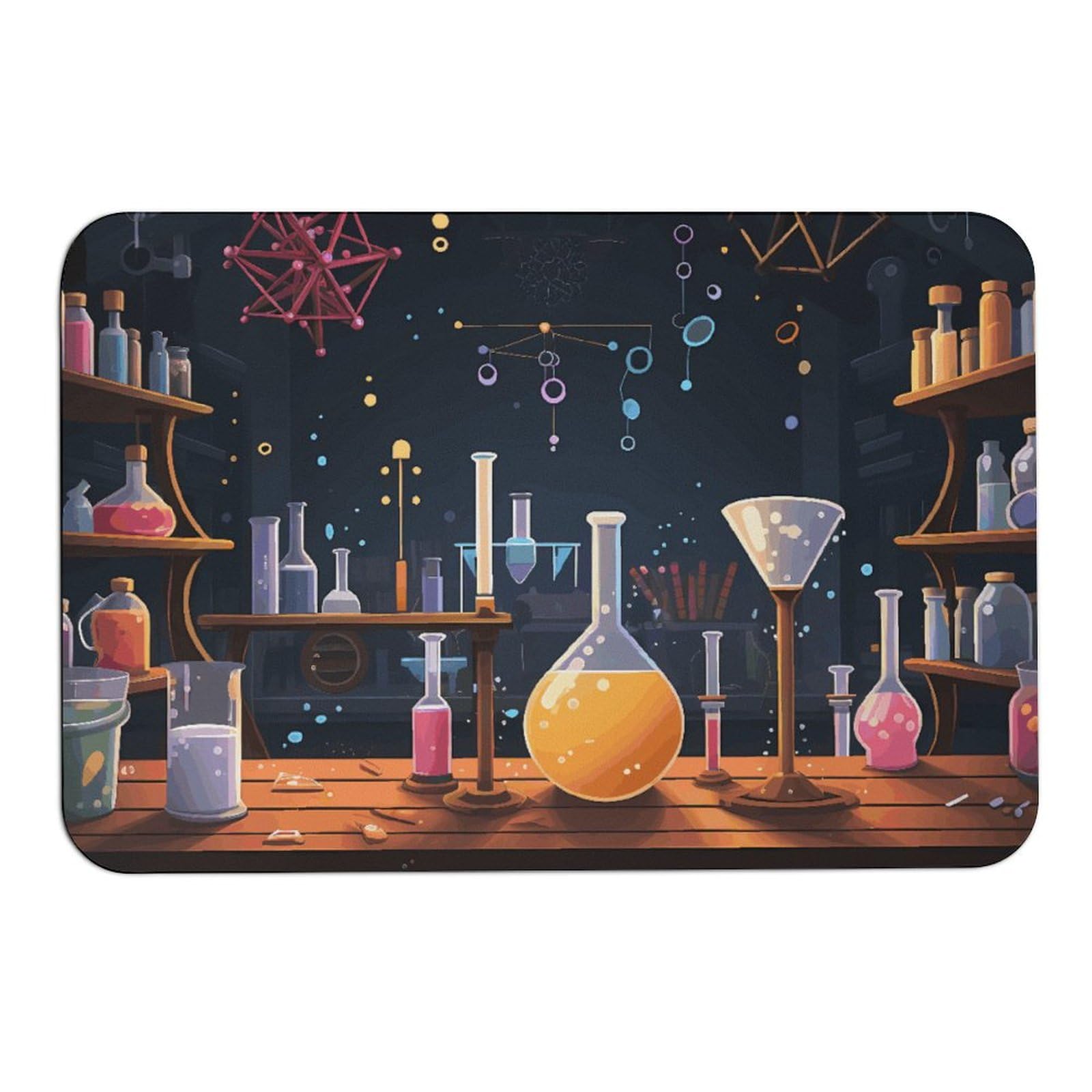 Tapis de sol en diatomée Science Party pour égayer votre entrée intérieure 60x39 cm