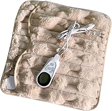 Haikawi 電気足温器【2025 新登場】電気フットウォーマー 速暖 柔らかいウサギ毛調フリース 抗菌 防臭 軽量 過熱保護 多用途 丸洗い可 省エネ 収納簡単 足元ヒーター ６段温度調整 5 段階タイマー機能 ホットマット 足元 あったかグッズ 冷え症対策 42cm*42cm (カーキ)