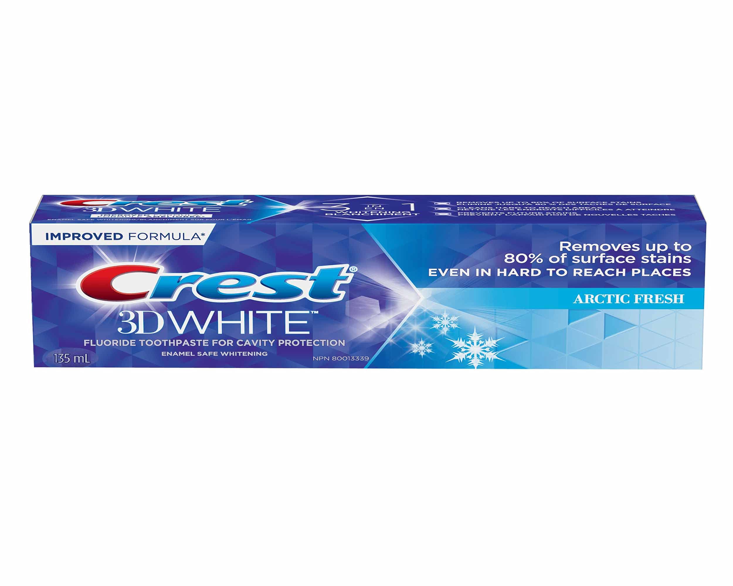Crest 3D White, Whitening Toothpaste Arctic Fresh, 135ml