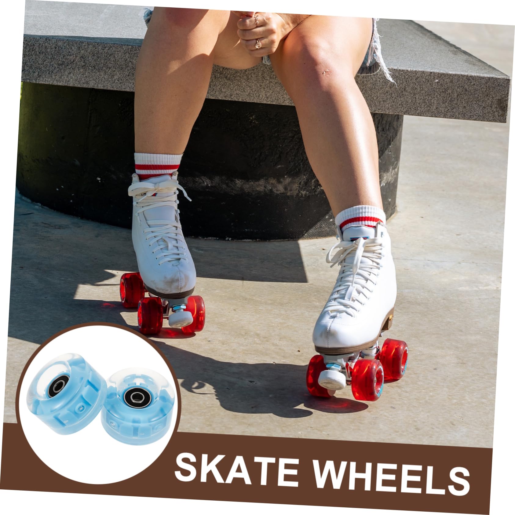Patines De Brillo Rueda De Skate Ruedas De Patinaje sobre Ruedas Accesorios para Patines Ruedas De Patinaje Intermitentes Ruedas De Patines Aire Caucho