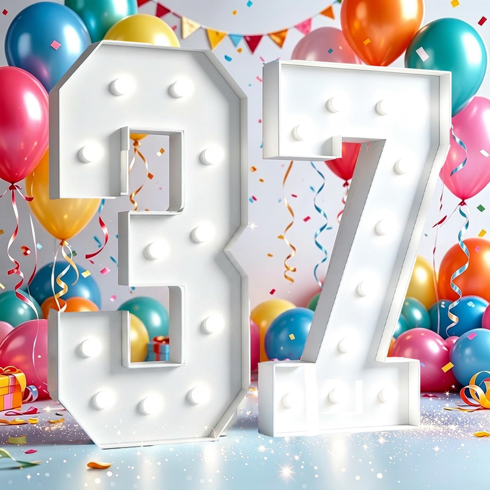 Marquee Light Up Numbers Birthday Party Decor Large Signs