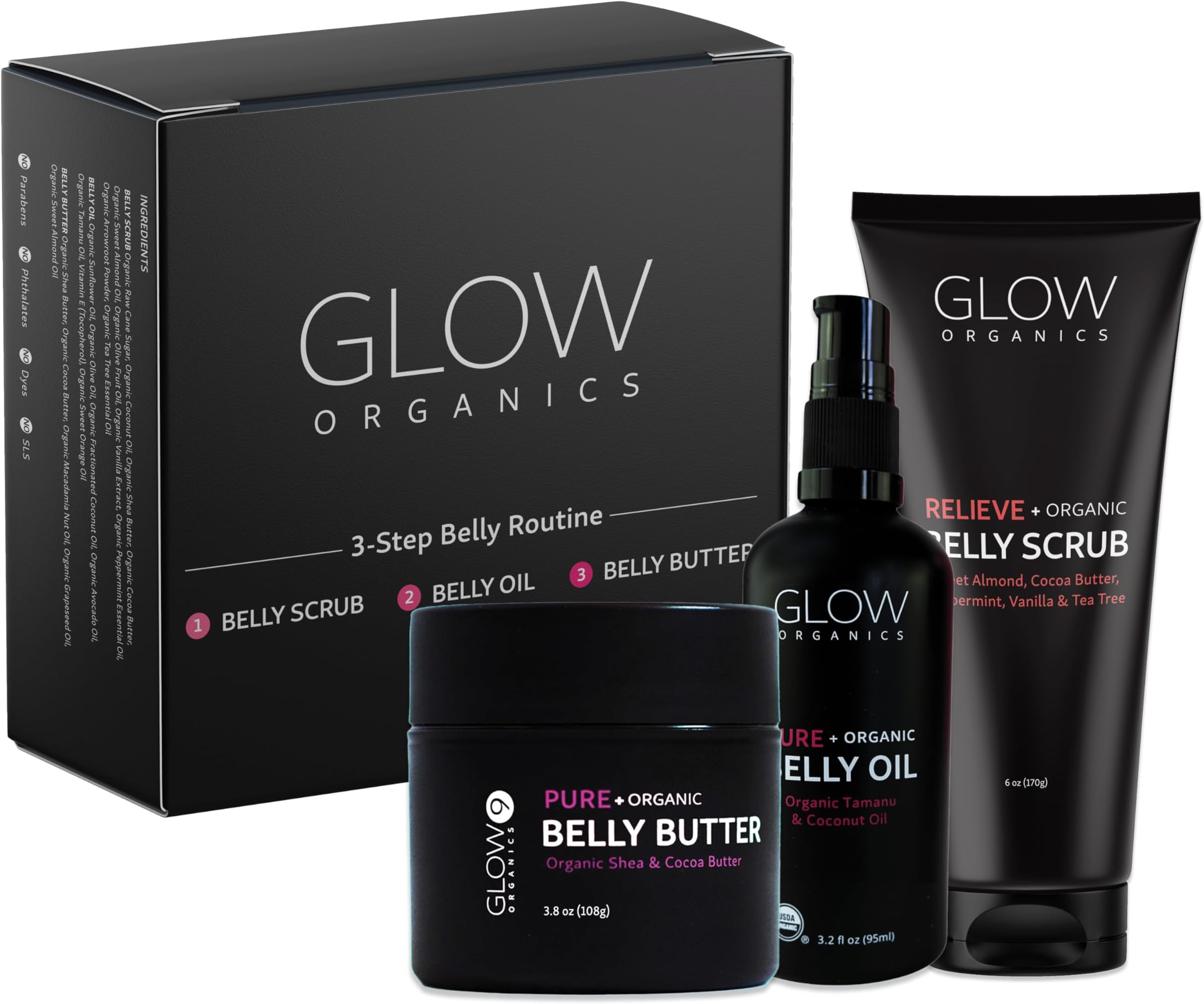 - Stretch Mark Cream Belly Butter, Scrub and Oil, 3-Step Pregnancy Skin Care Kit, Belly Butter for Stretch Marks, Organic, Pregnancy & Baby Registry Must Haves, Mother To Be Gift.