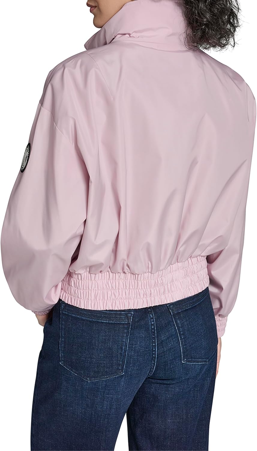 KARL LAGERFELD Women's Logo Patch Bomber Jacket