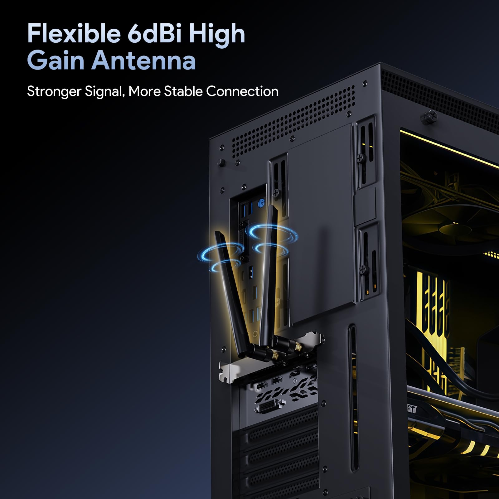 EDUP Chiavetta USB WLAN WiFi 7, BE6500 Mbps, Tri-Band 6 GHz / 5 GHz / 2,4 GHz, USB 3.0 WLAN adattatore per PC, WiFi 7 dongle con chip MT7925AUN per gaming, compatibile con Windows 11 & Linux 6.7+