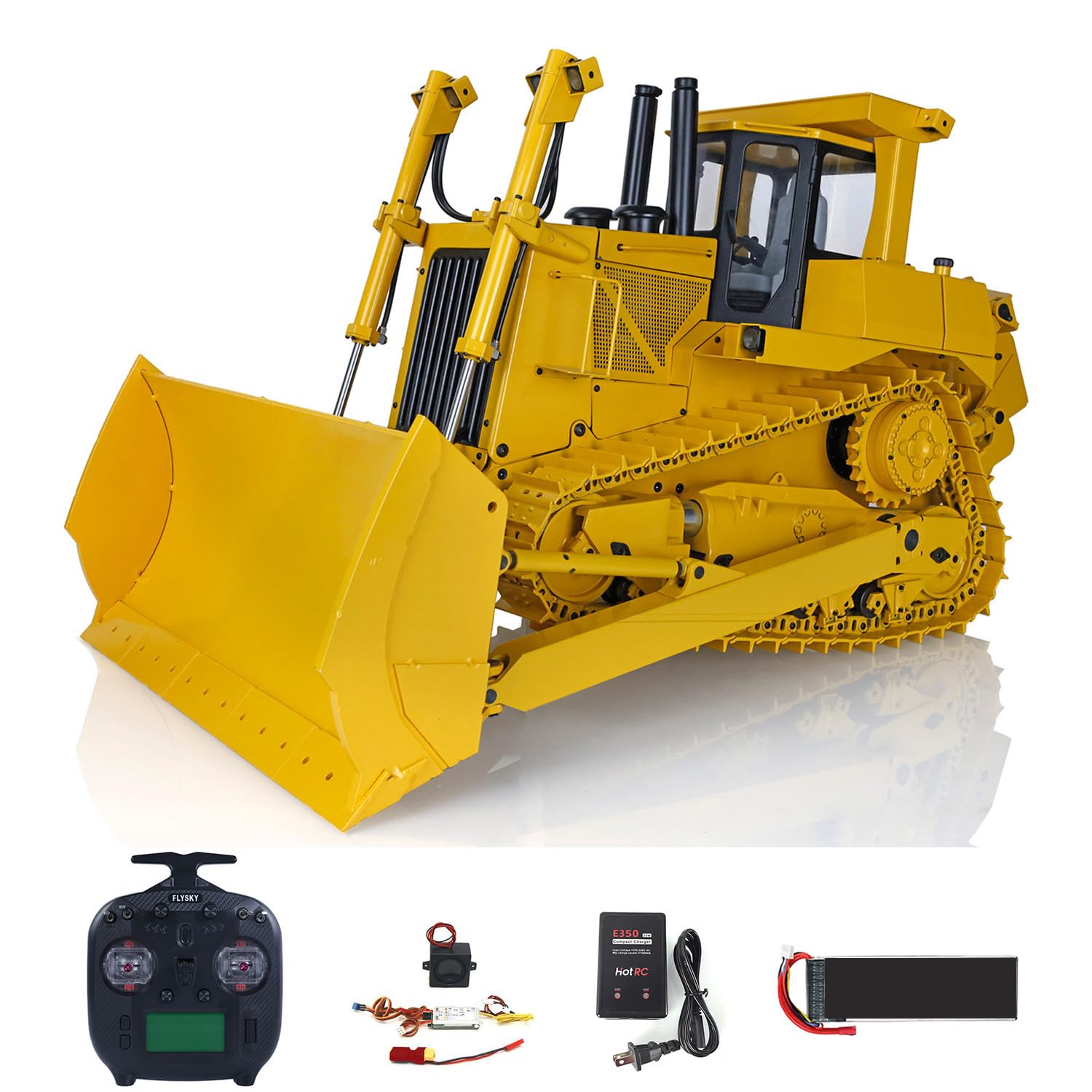 Amazon.com: wheelfun 1/14 DXR2 Metal RC Hydraulic Bulldozer Radio
