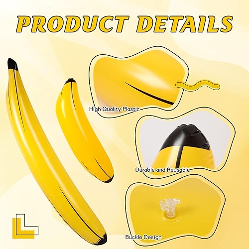 Miniatura 3 de 12 globos inflables de plátano que incluyen plátano de 23 pulgadas, 11 plátano de 70 pulgadas, 1 plátano de 70 pulgadas, decoración de despedida de