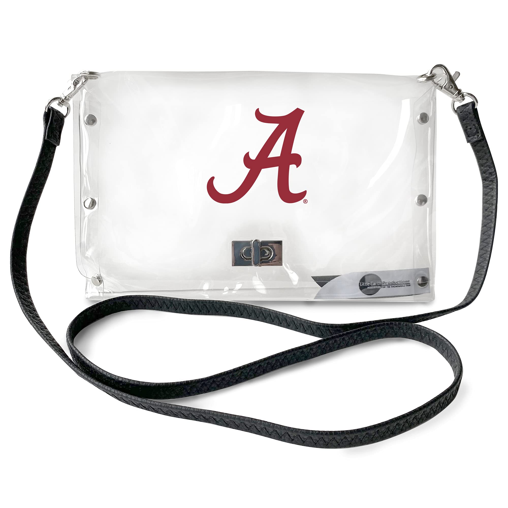 Littlearth NCAA Clear Envelope Purse with Black Fashion Strap
