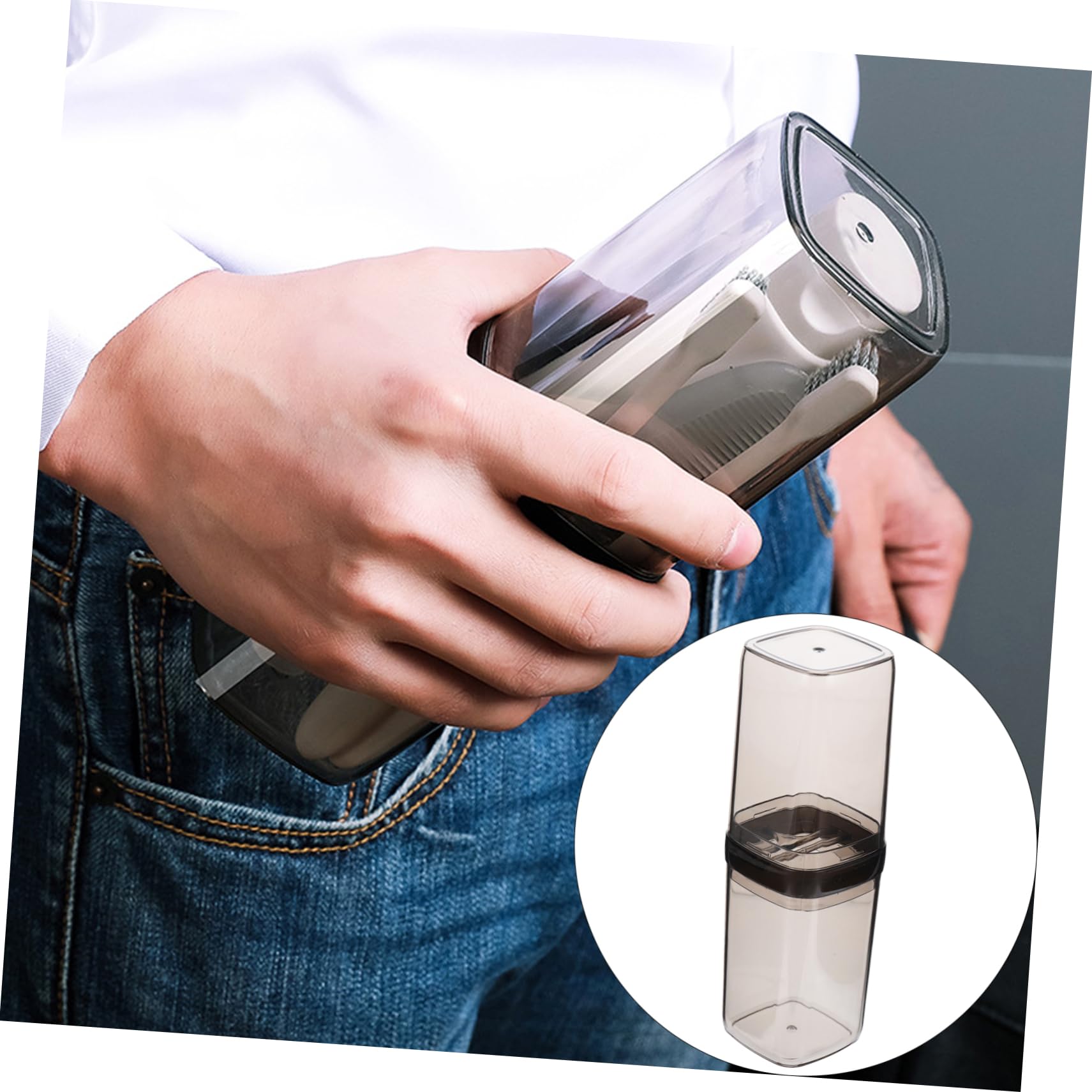PACKOVE 3 Pezzi Porta Spazzolino e Dentifricio Portatile per Orale Design Compatto e Pratico per Viaggi Organizzatore per Spazzolini e Dentifrici Facile Aprire e Chiudere Mantiene Puliti e