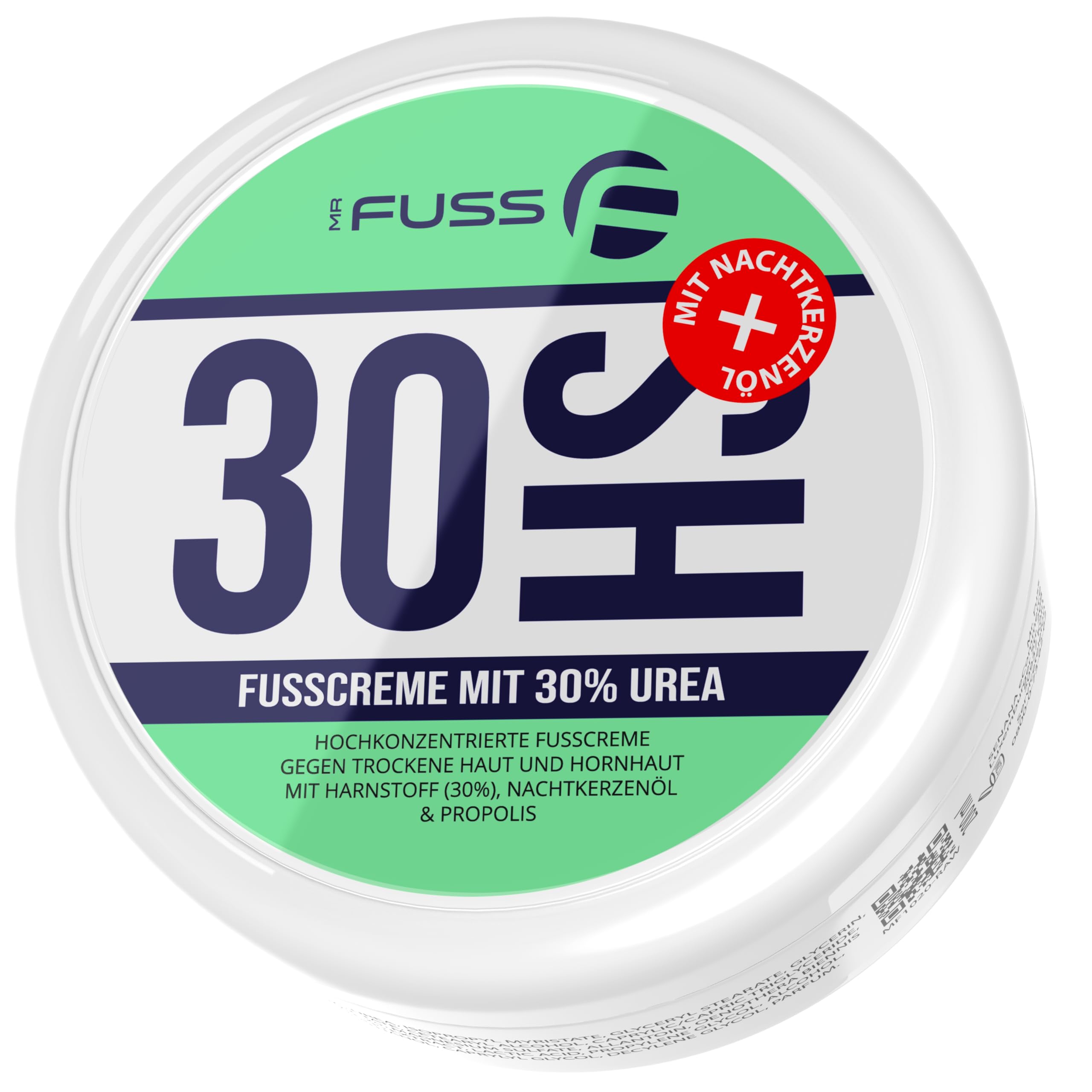 Mr. Fuss Krem do usuwania rogowacenia z mocznikiem 30% | Krem do stóp do usuwania rogowacenia | Pielęgnacja skóry stóp | Maść do popękanych pięt stóp | Z olejem z nagietka, gliceryną i propolisem