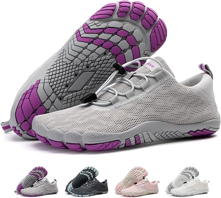 HIITAVE Barefoot Water Shoes for Women Slip On Beach Pool Shoes