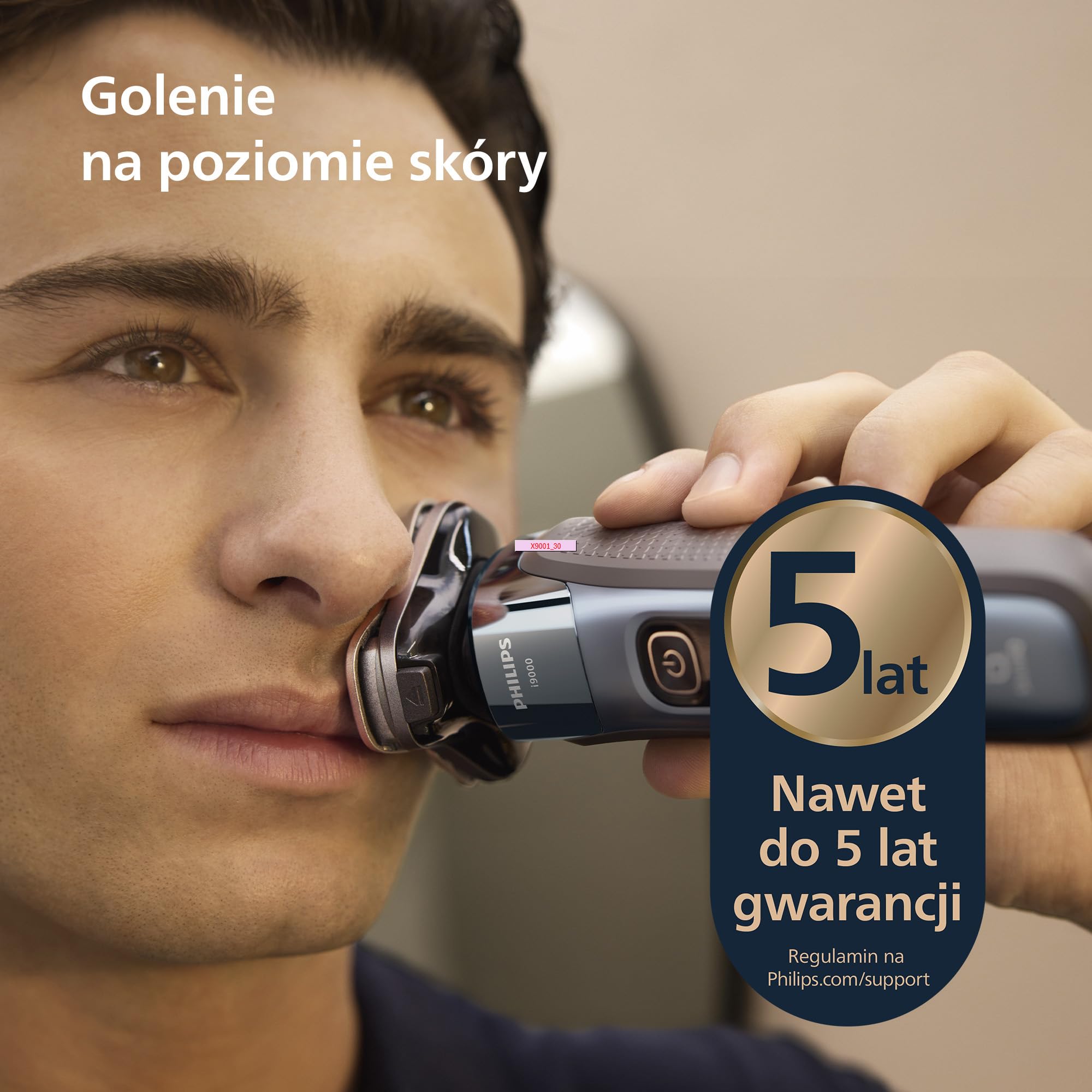 Philips Shaver i9000, Golarka elektryczna do golenia na mokro i na sucho, technologią Skin IQ, systemem Triple Lift & Cut, 360 Obrotowe podwójne ostrza SteelPrecision, Quick Clean Pod, X9001/30