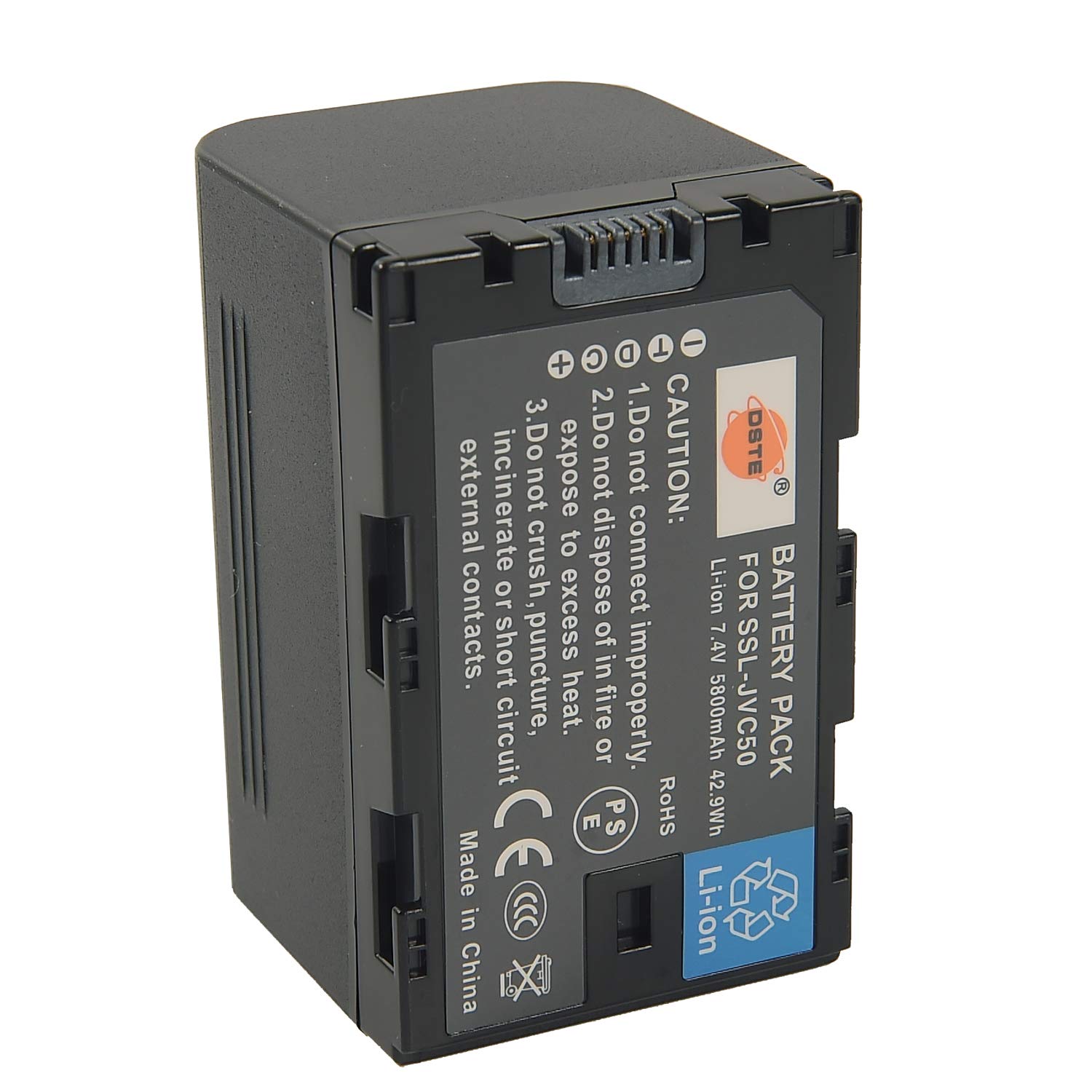 DSTE Batterie de Rechange et Dc164 kit de Chargeur de Voyage pour JVC Ssl-jvc50 Hm600 Hm445 Gy-ls300