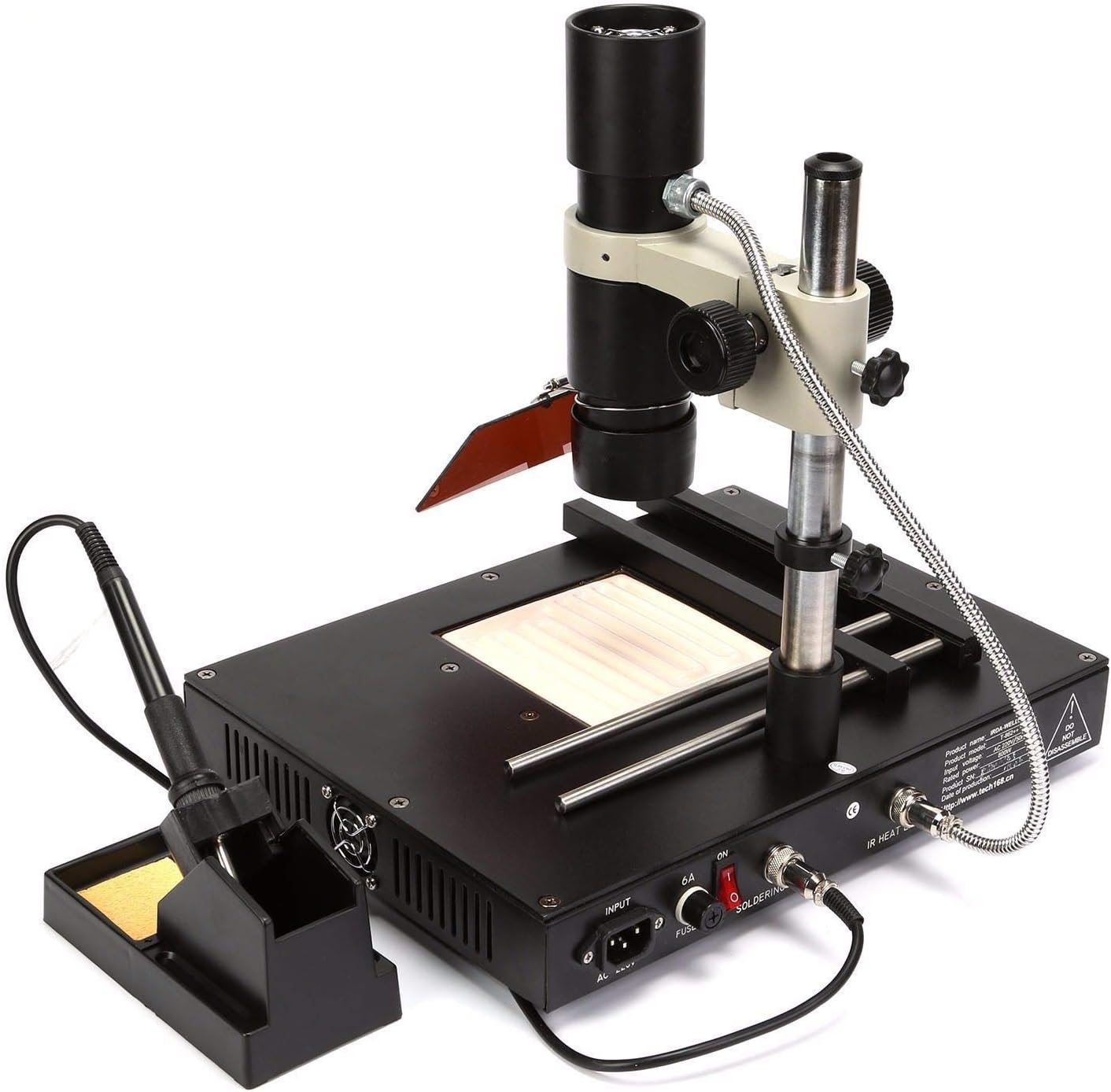 Soldering Rework Station, T862++ SMD/BGA Rework Station SMT SMD IRDA Welder Infrared Heating Soldering Desolder Welder Machine (US Stock)