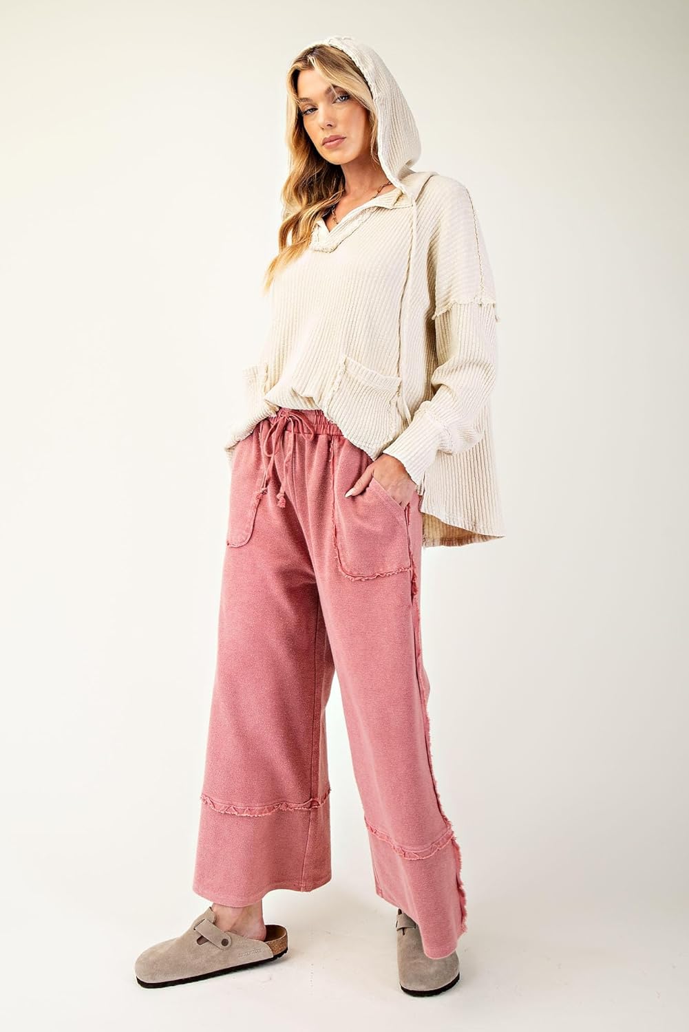 Easel Let's Chill Comfy Wide Leg Pants - Image 3