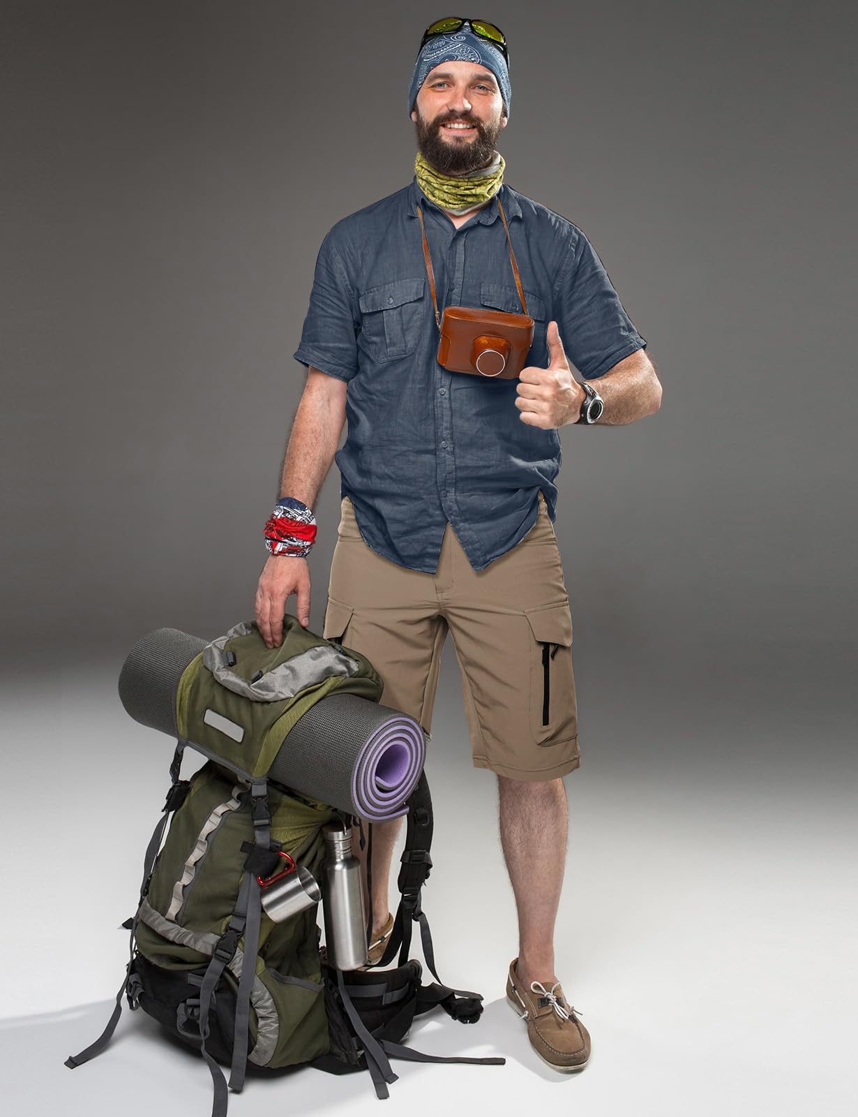 Wespornow Pantaloncini Cargo Uomo Bermuda Pantaloni da Lavoro Pantaloni Corti Cargo Uomo Pantaloni da Trekking Chino Elasticizzati Pantaloni MTB