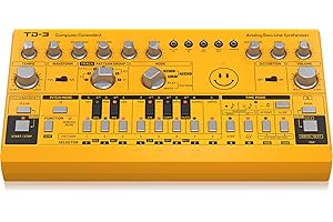 Behringer TD-3-AM Analog Bass Line Synthesizer in Eye-Catching Yellow
