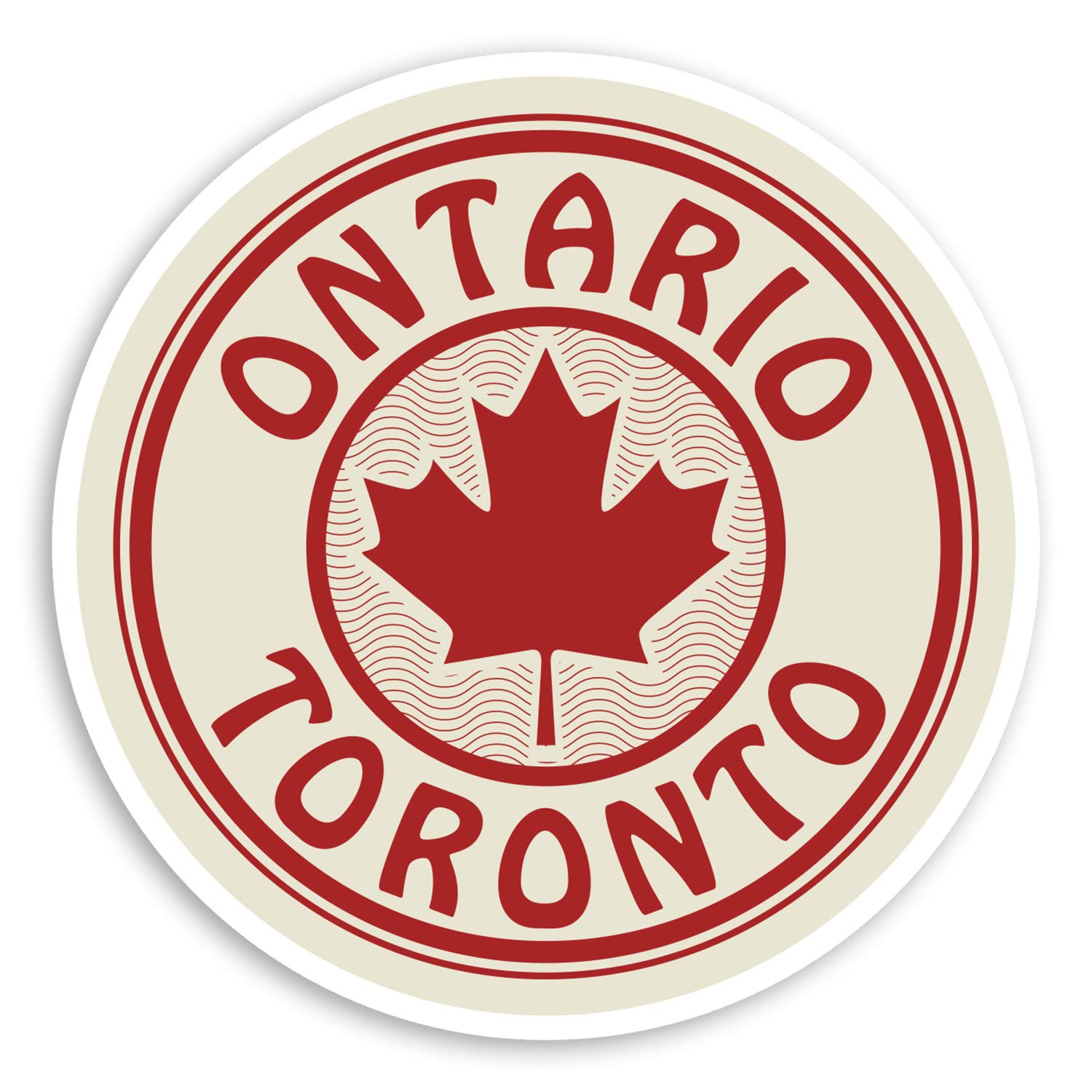 Destination Vinyl Ltd Multi 2 X 10Cm Ontario Toronto Vinyl Stickers - Canada Flag Luggage Sticker #34546 (10Cm Wide)