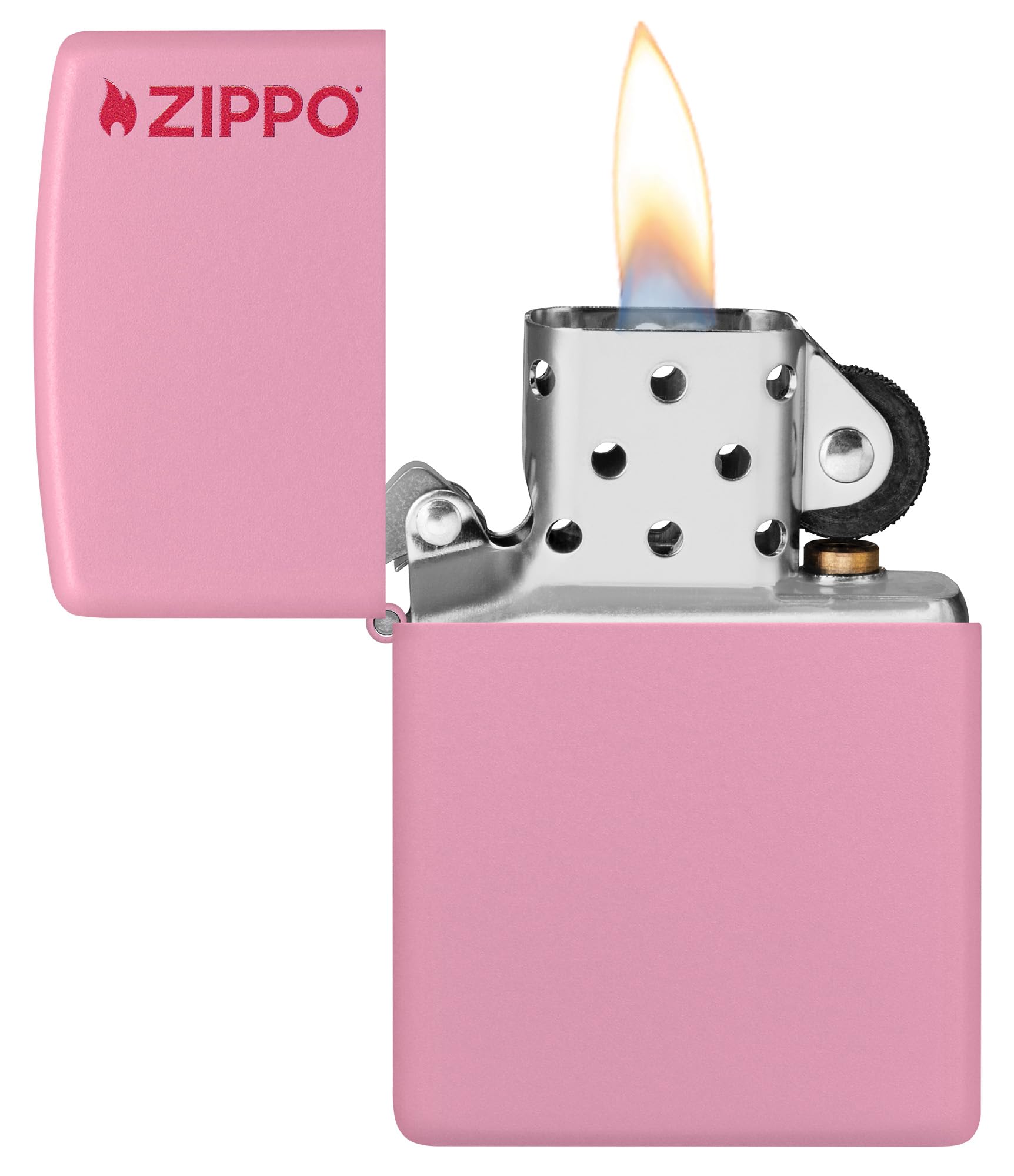 Zippo Mechero de Llama y círculos, Cromo de Alto Pulido, láser Two-Tone, Recargable, Reutilizable, diseño Resistente al Viento, Caja de Regalo, Fabricado en Estados Unidos