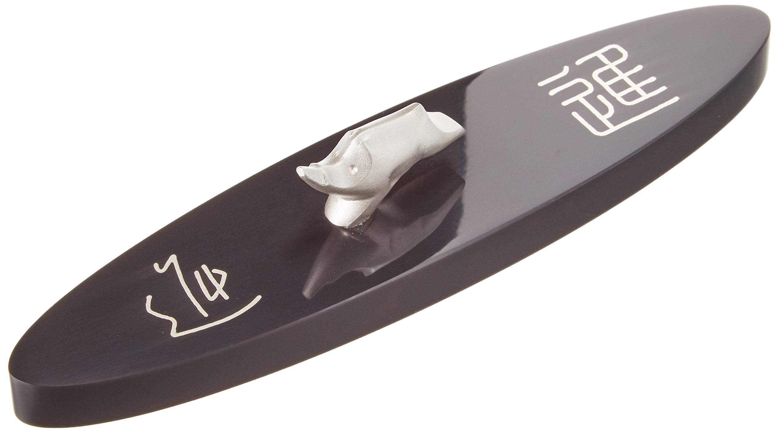 高岡銅器 銅製文鎮 中川衛作 象嵌文鎮 辰 34-05