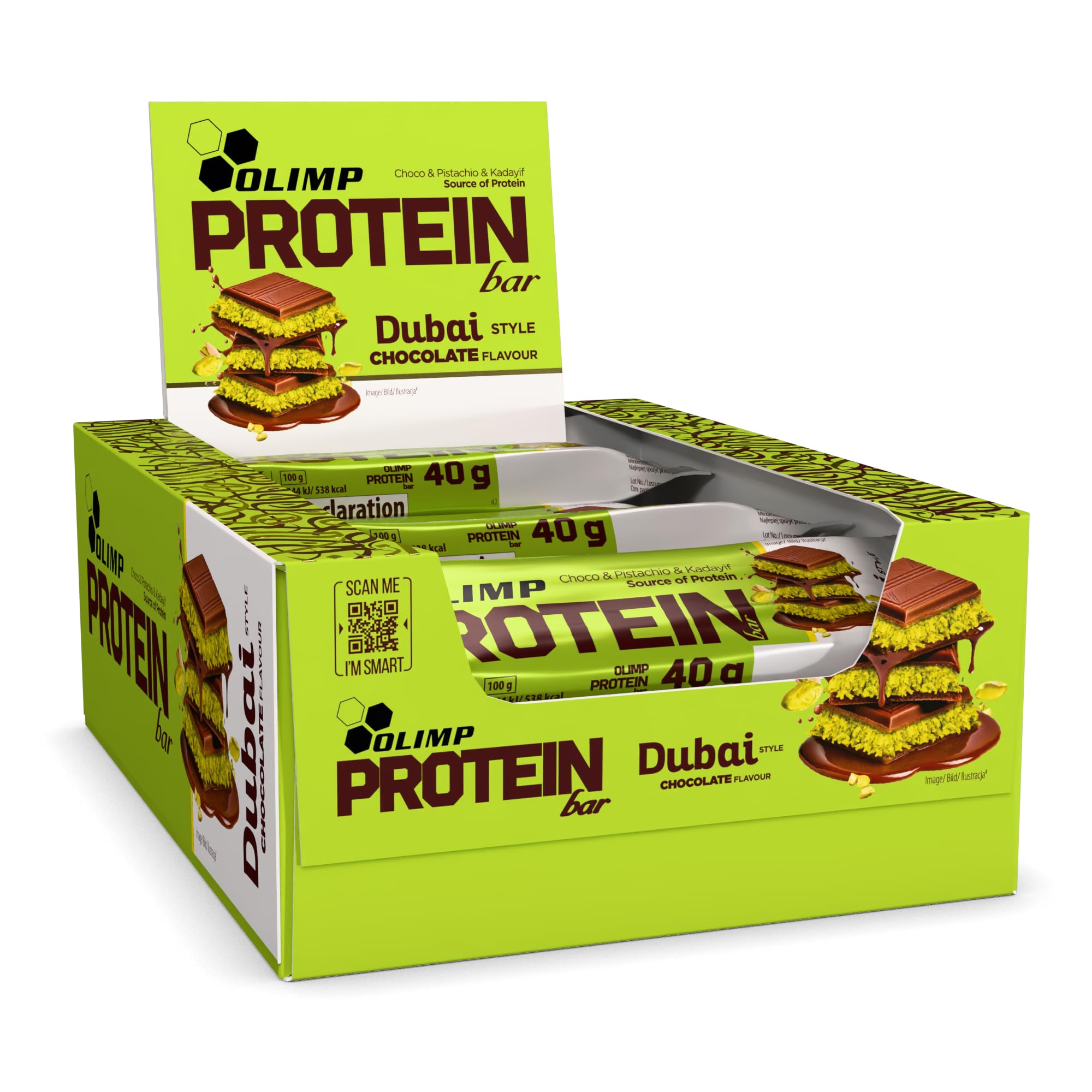 Olimp Proteinriegel Protein Bar 25 x 40g Dubai Style Chocolate - Powerbar Riegel