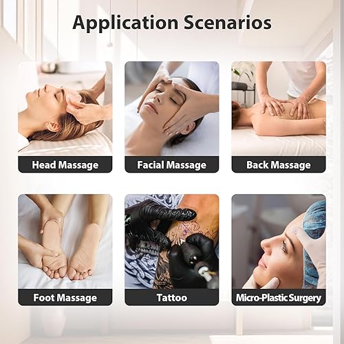 Miniatura 7 de Mesa de masaje profesional con respaldo ajustable, espuma viscoelástica, marco de metal, piel sintética, cama facial de spa para salón, peluquería y