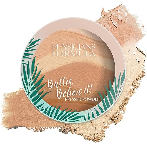 Physicians Formula Murumuru Butter Believe It! Pressed Face Powder, Buildable Coverage with Creamy Finish, Enriched with Amazonian Butters – Creamy Natural