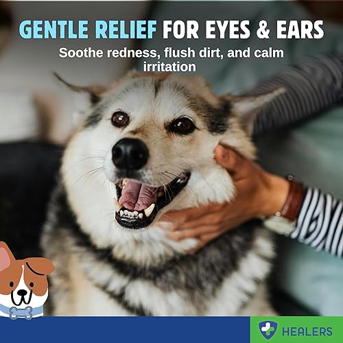 Miniatura 2 de HEALERS PetCare - Lavado de ojos y oídos 2 en 1, curación rápida de cortes, quemaduras, todo natural y antiinflamatorio, reduce el enrojecimiento, 8