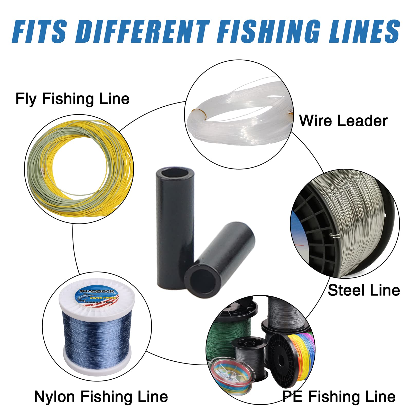 Single Barrel Crimp Sleeves Kit, 400pcs Copper Fishing Crimp Sleeves