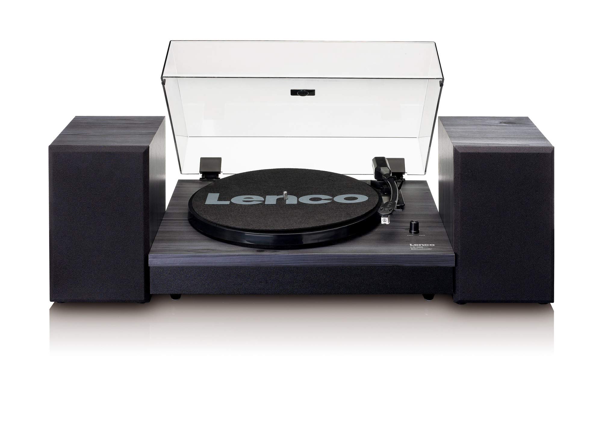 Lenco Black Ls-300 Turntable With Hi Fi Speakers
