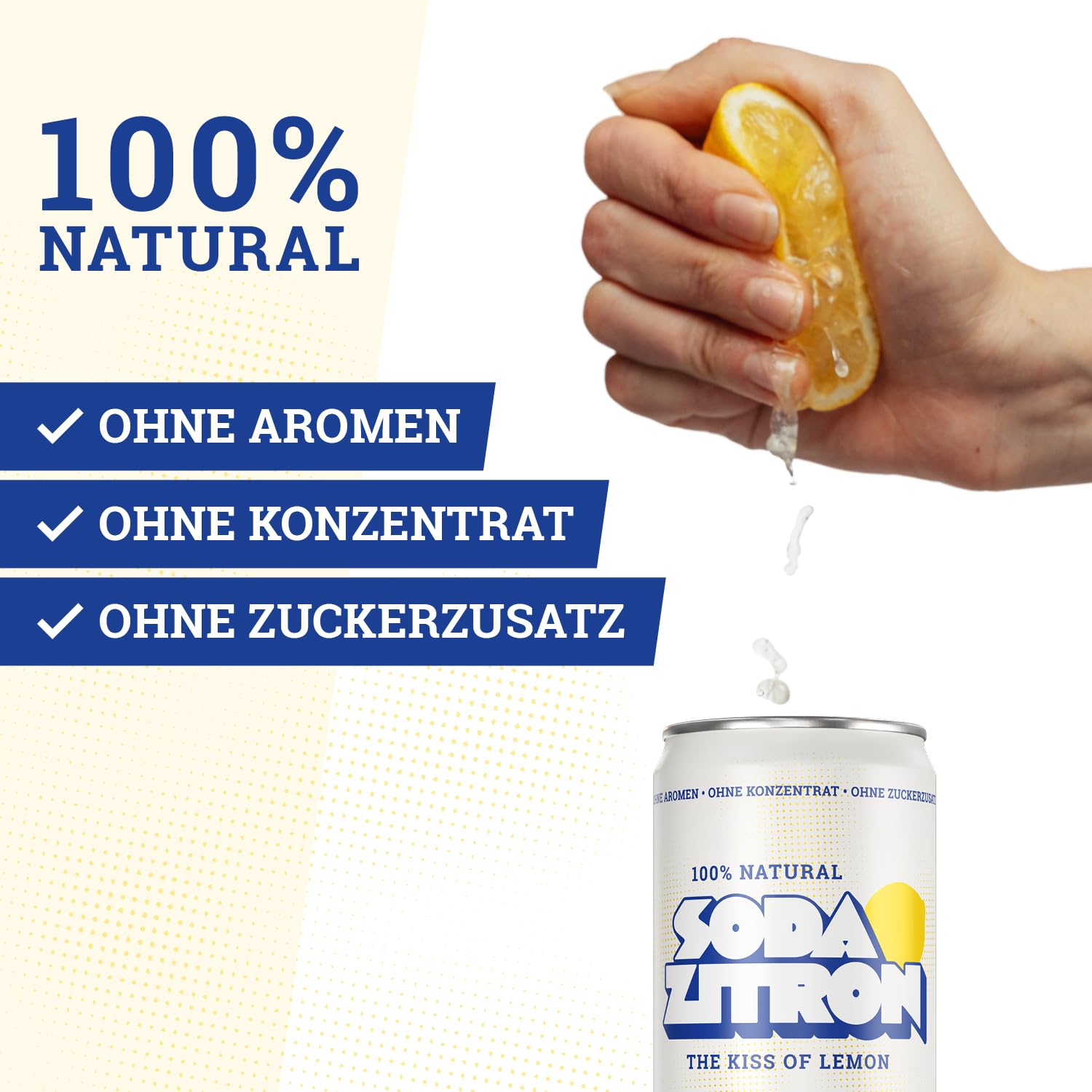 SODA ZITRON BIO - 100% Natürliche Erfrischung - Original aus Österreich - Erfrischungsgetränk hergestellt aus Zitronen - ohne Zucker - kalorienarm - 48 x 330ml EINWEG